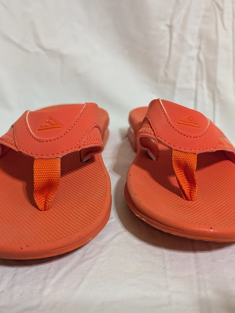Reef Orange Fanning Bottle opener Flip Flops Men's Size 6